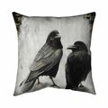 Fondo 20 x 20 in. Two Crows Birds-Double Sided Print Indoor Pillow FO2793012